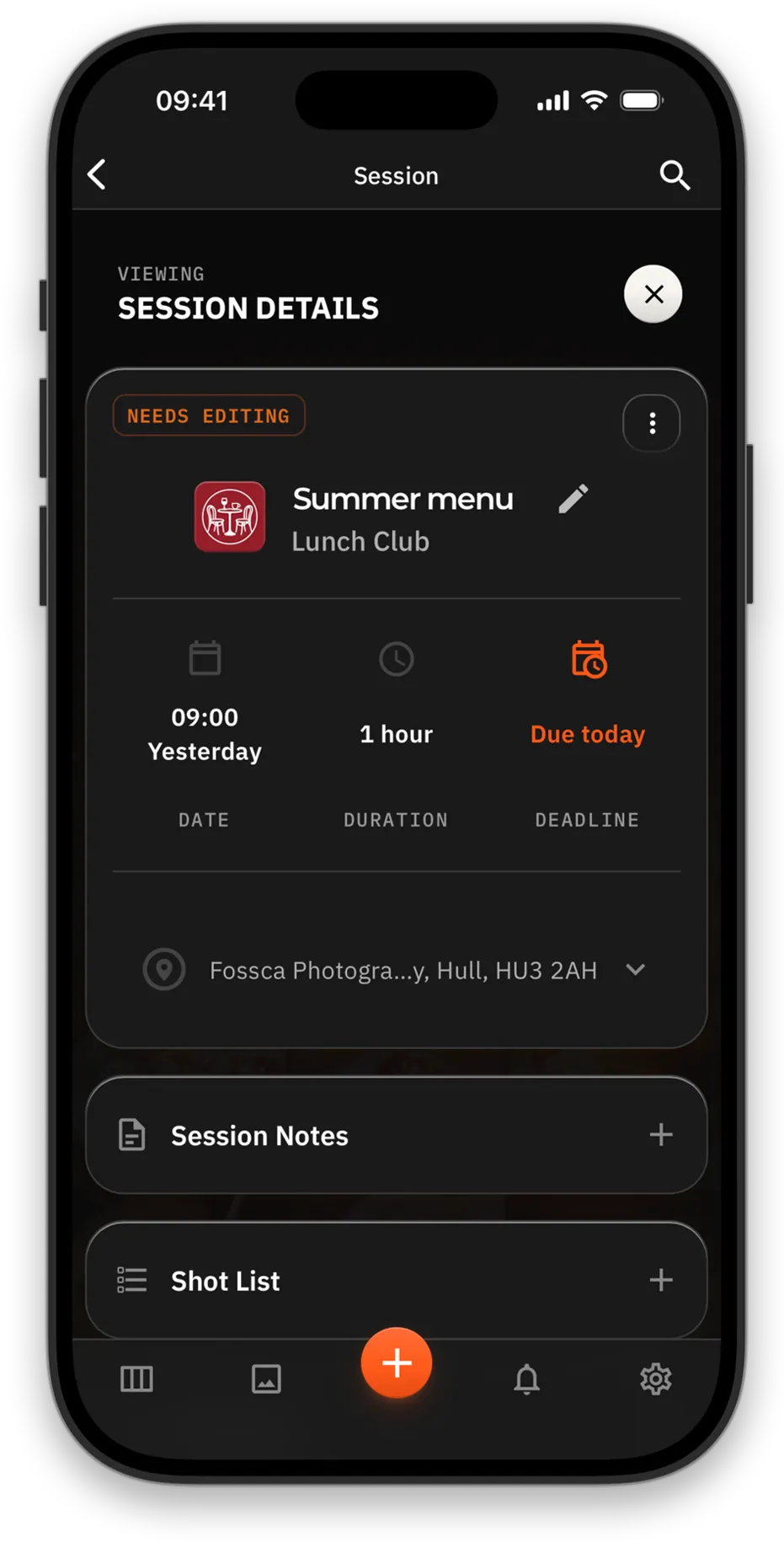 Session details in CreateFu